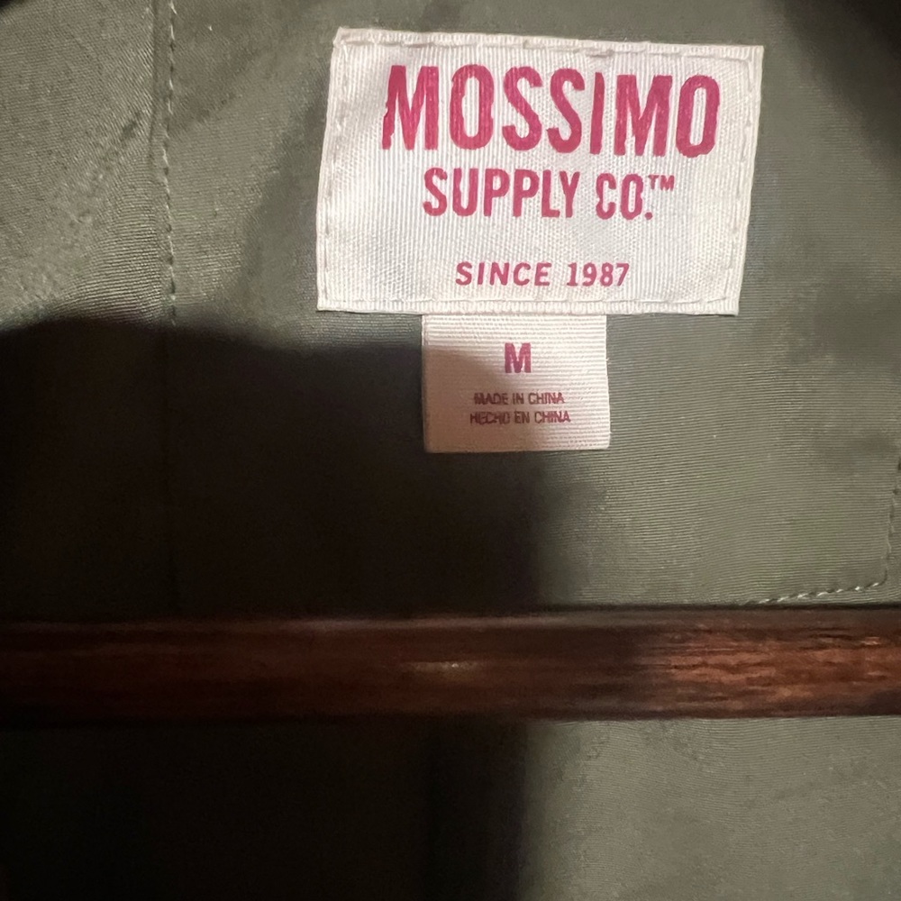 Mossimo Supply Co. longline lightweight jacket, olive/gold hardware, medium - Picture 5 of 14